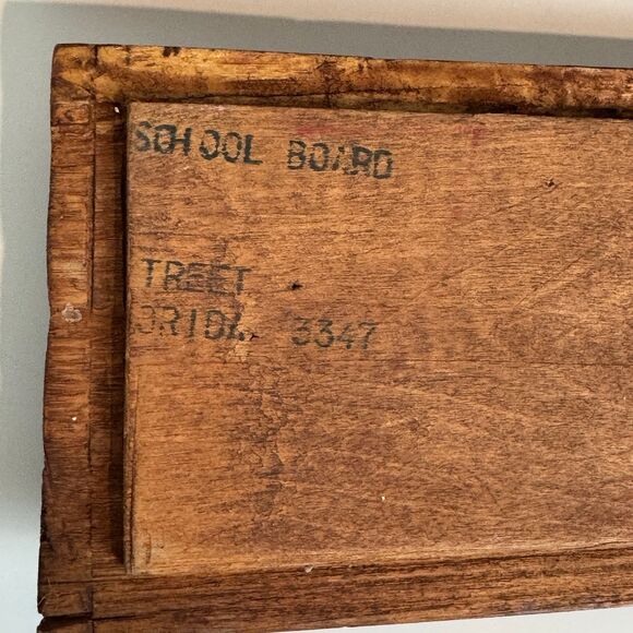 Vintage Primitive Wooden Lidded Trinket Box Plain - Picture 7 of 12